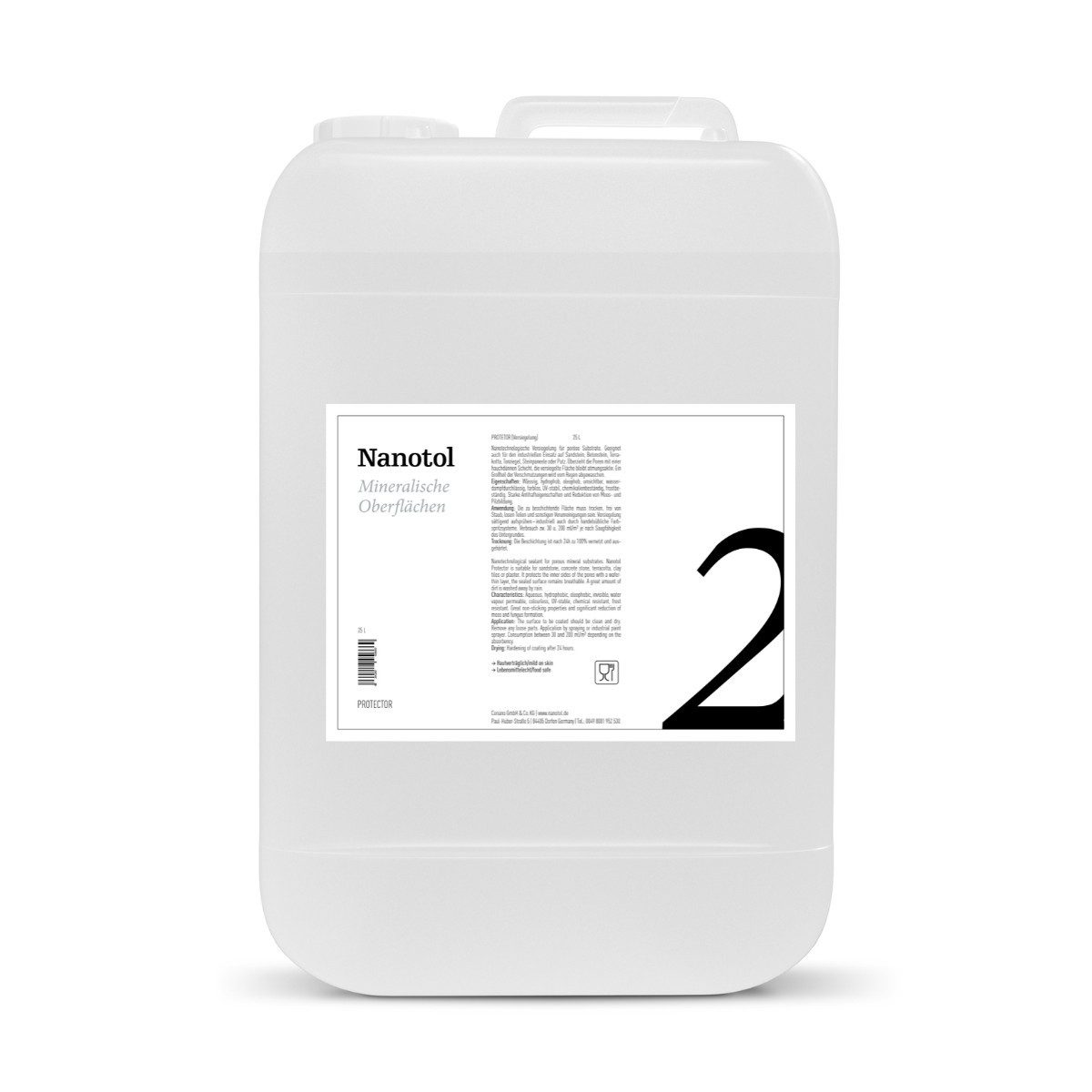 Nanotol Premium Steinimprägnierung Naturstein-Imprägnierung (Reichweite ca. 20m²/Liter), Langzeitschutz (6+ Jahre)