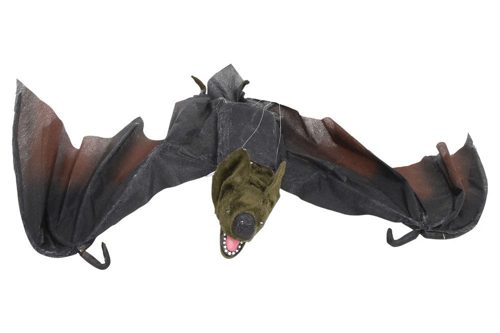 Home-trends24.de LED Dekofigur Fledermaus Halloween Deko Animation Sound 80 x 43 cm