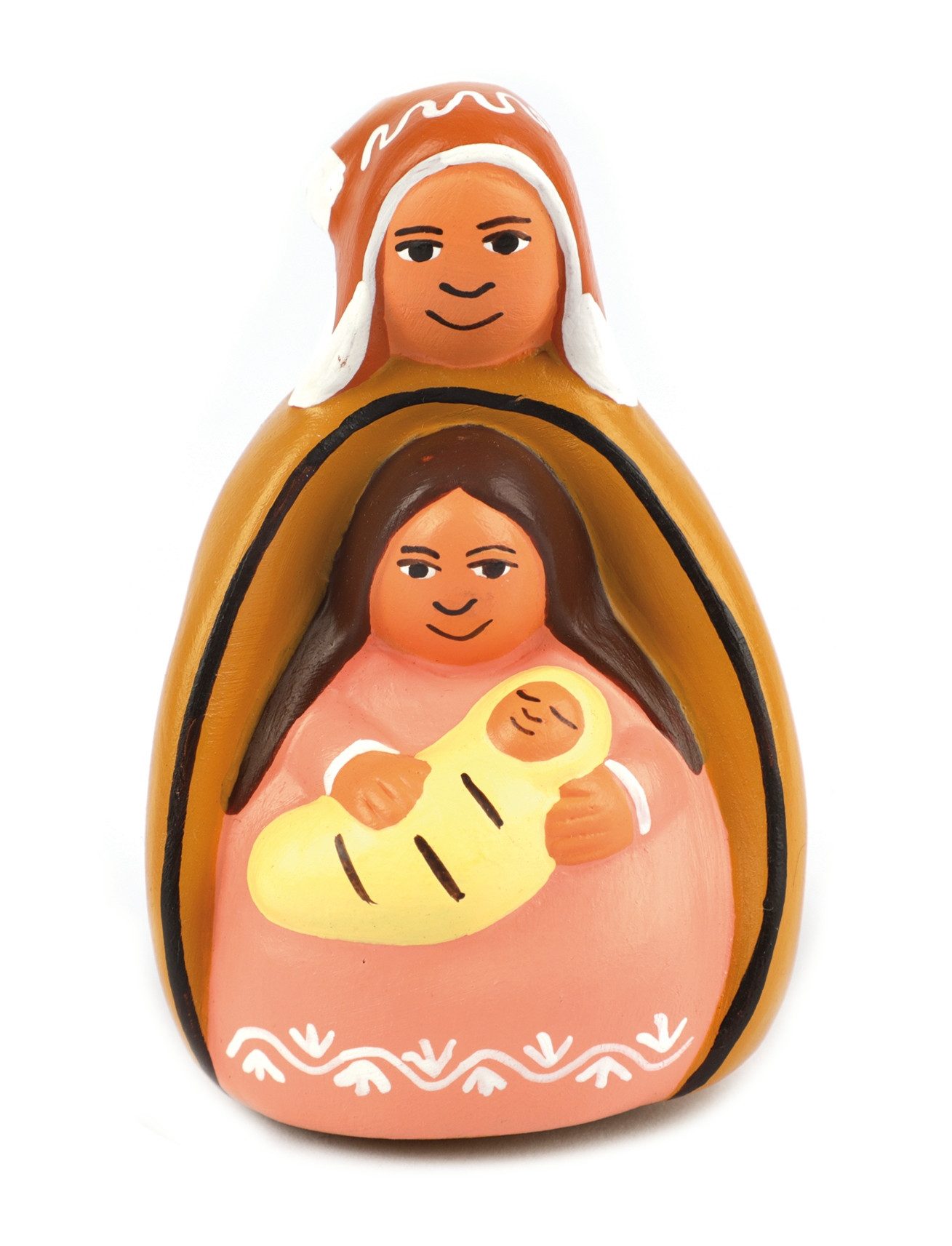 El Puente Krippenfigur Heilige Familie, Handmade, Handmade