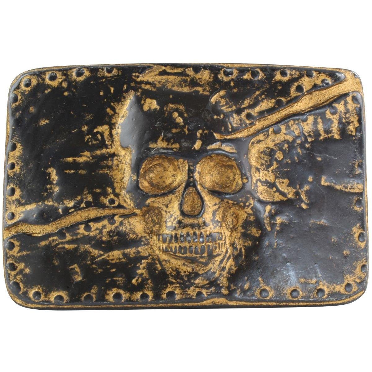 BELTINGER Gürtelschnalle Totenkopf 4,0 cm - Buckle Wechselschließe Gürtelschließe 40mm - Gürtel (1-St)