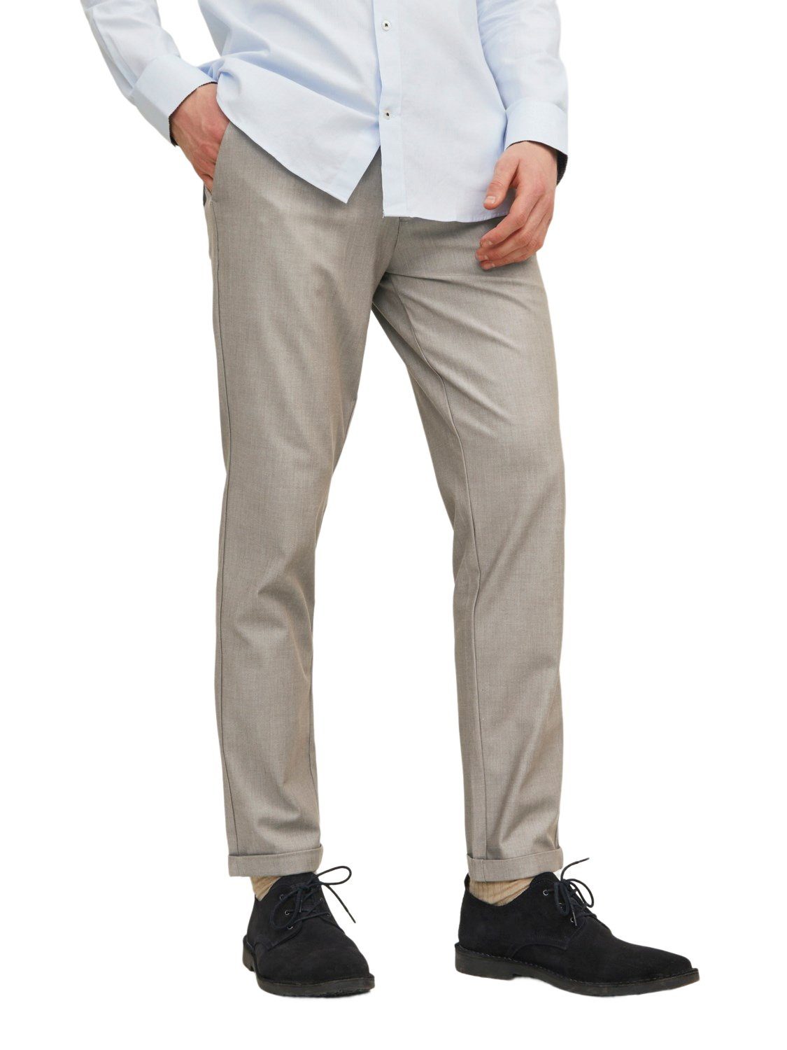 Jack Beige & Chinohose 12193553 JJCONNOR JPSTMARCO mit Stretch Jones SOLID