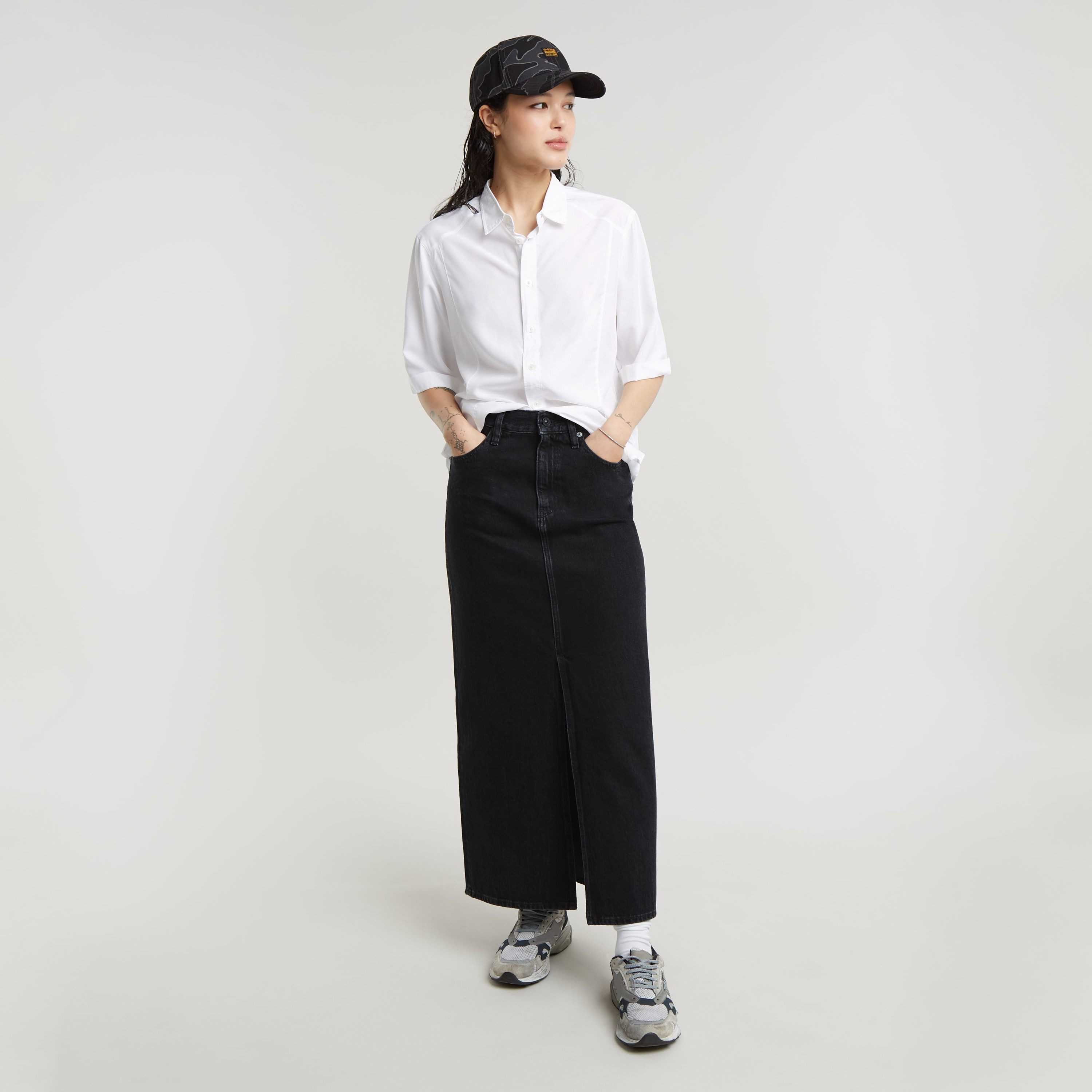 G-STAR Maxirock Viktoria Long Skirt wmn im Jeans-Look