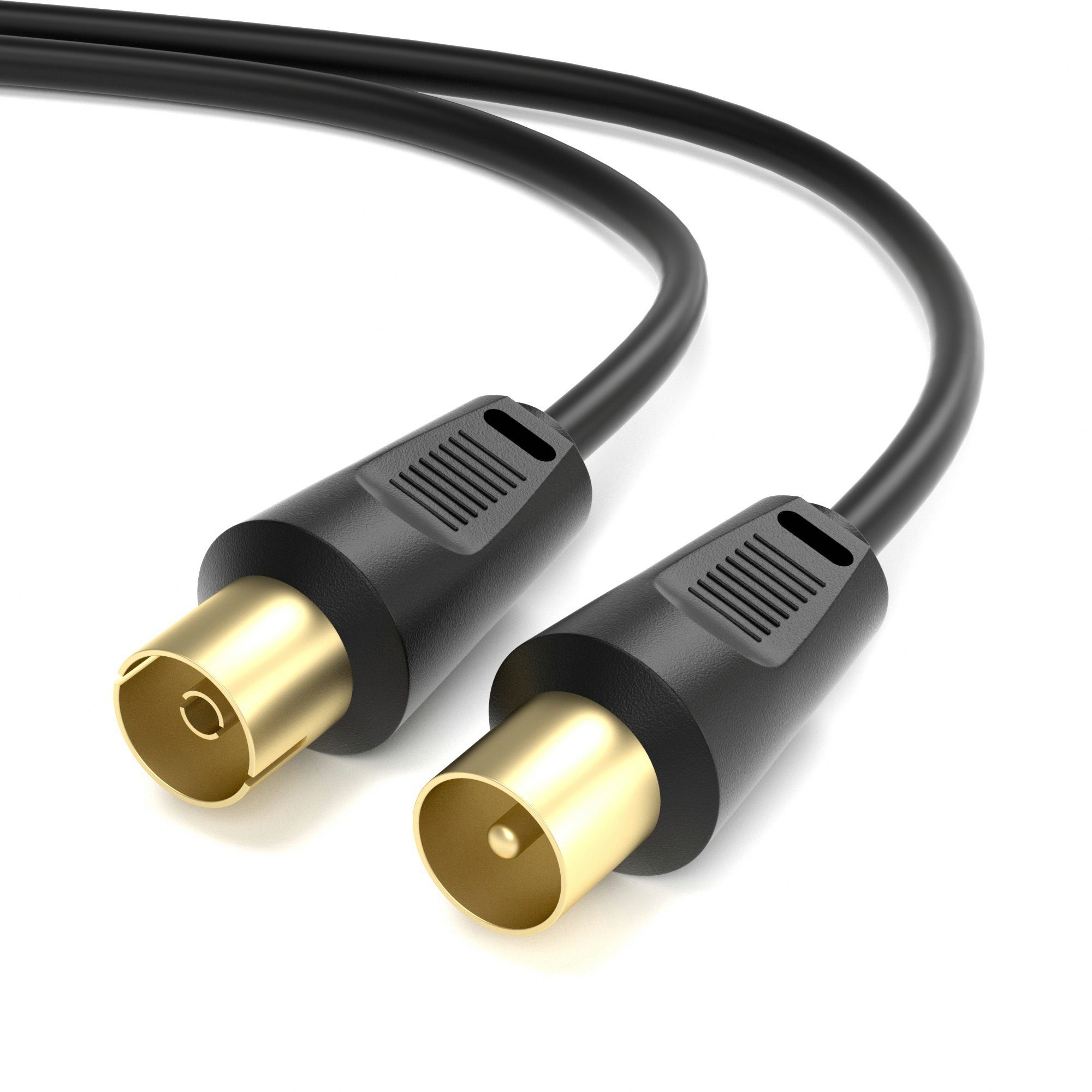 JAMEGA TV Antennenkabel HDTV FullHD 135db 75Ohm Koaxialkabel 4K UHD Koax SAT-Kabel, TV Koax, (500 cm)