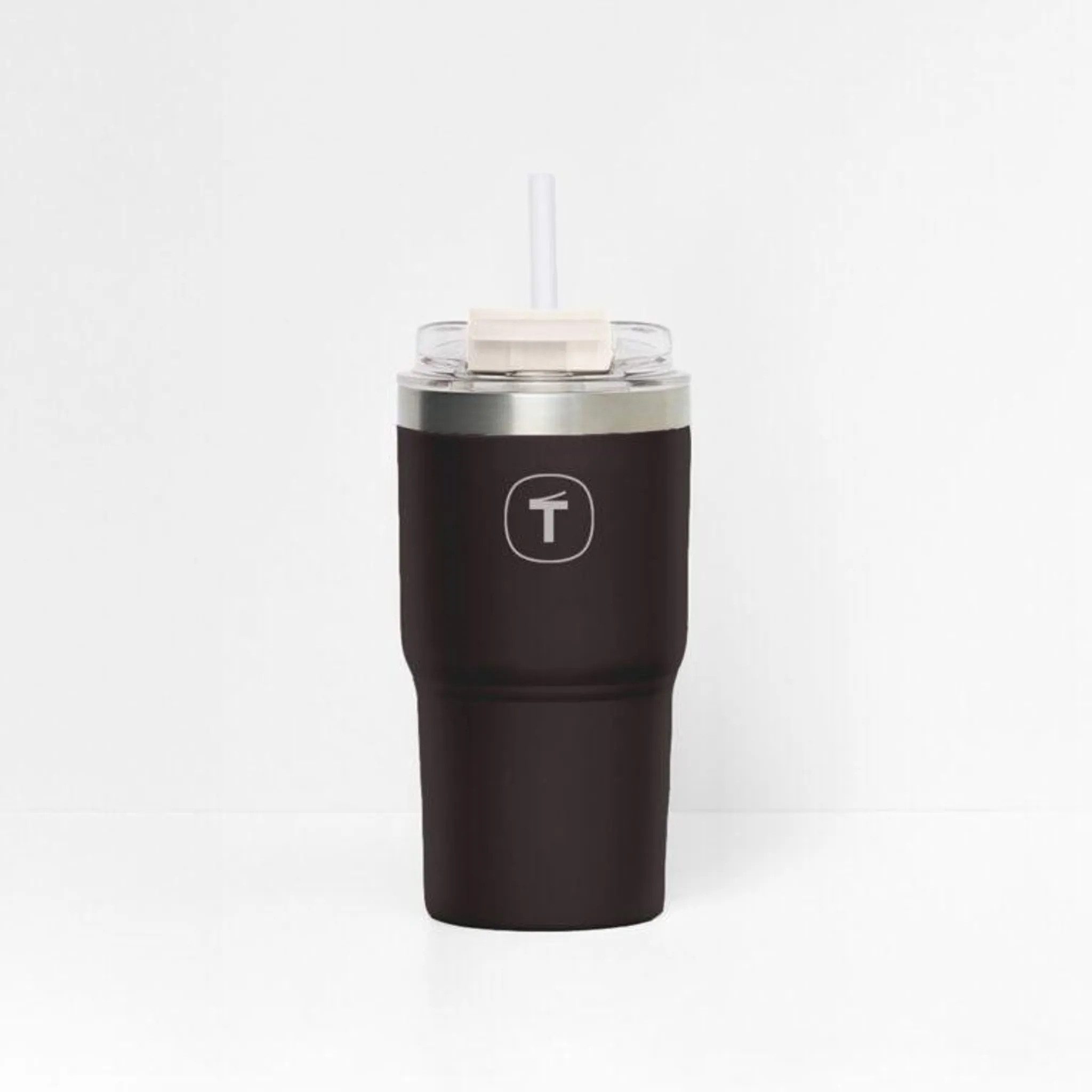 TUPPERWARE Thermobecher Tupperware® Big T Tumbler 630 ml Schokolade inkl. Trohhalmbürste