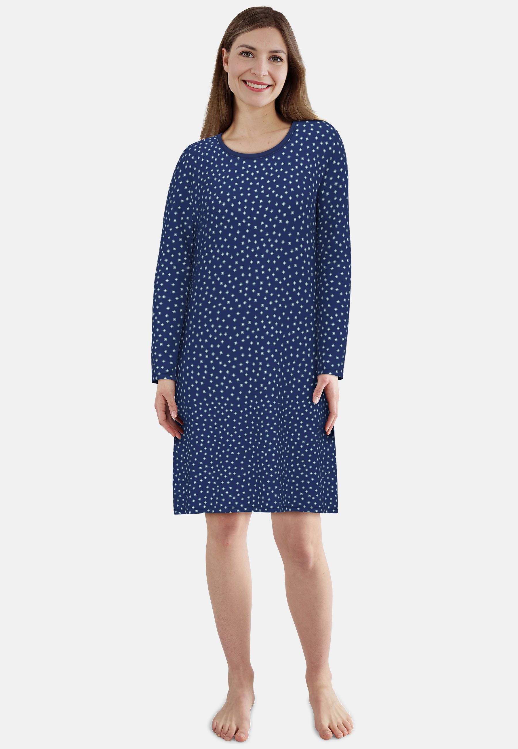 GÖTZBURG Nachthemd Katerini Rundhalsausschnitt, langärmelig, Baumwolle, mit günstig online kaufen