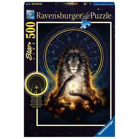 Ravensburger Puzzle Leuchtender Löwe, 500 Puzzleteile, Made in Germany, FSC® - schützt Wald - weltweit