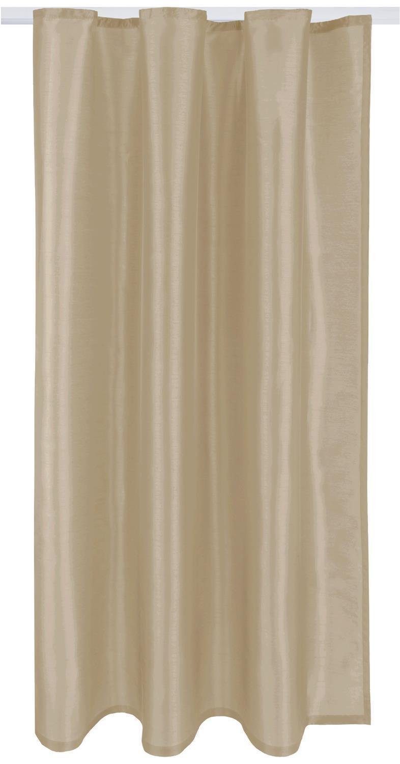 Bestlivings Vorhang (1 St), Kräuselband, blickdicht, Microfaser, Blickdichte Gardine (Farbton: Taupe) mit Kräuselband in vielen Größen