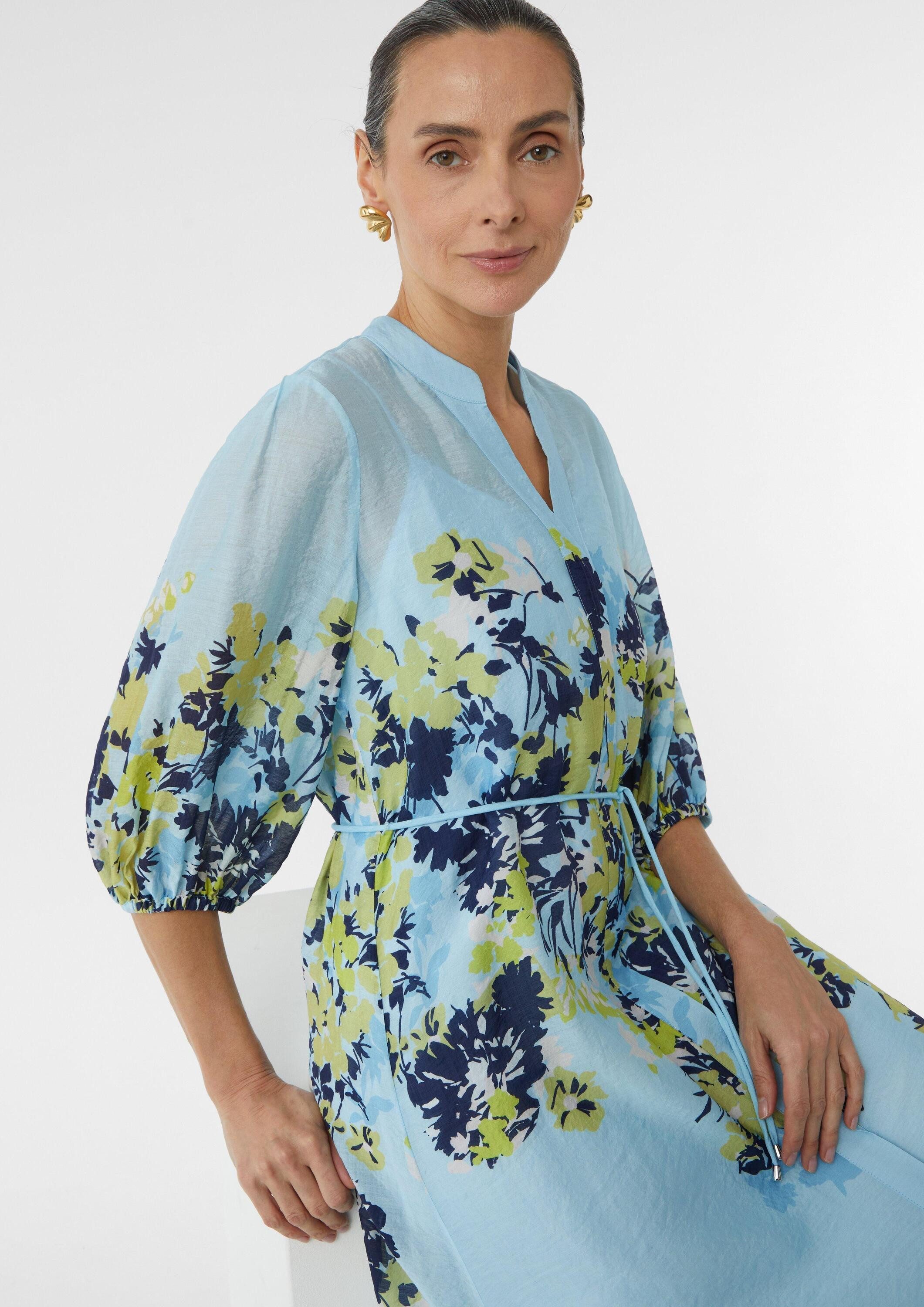 comma Maxikleid Kleid Langes Tunikakleid mit günstig online kaufen