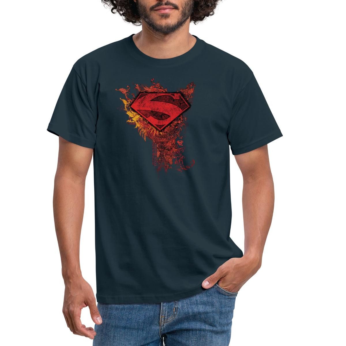 Spreadshirt T-Shirt DC Comics Superman Logo Strength Männer T-Shirt (1-tlg)