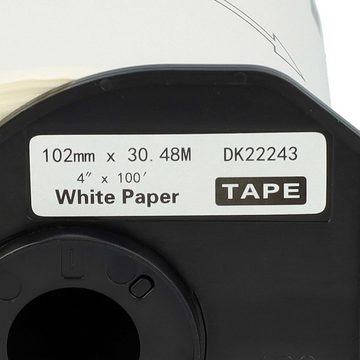 vhbw Etikettenpapier Ersatz für Brother DK-22243 für Drucker & Kopierer Etikettendrucker
