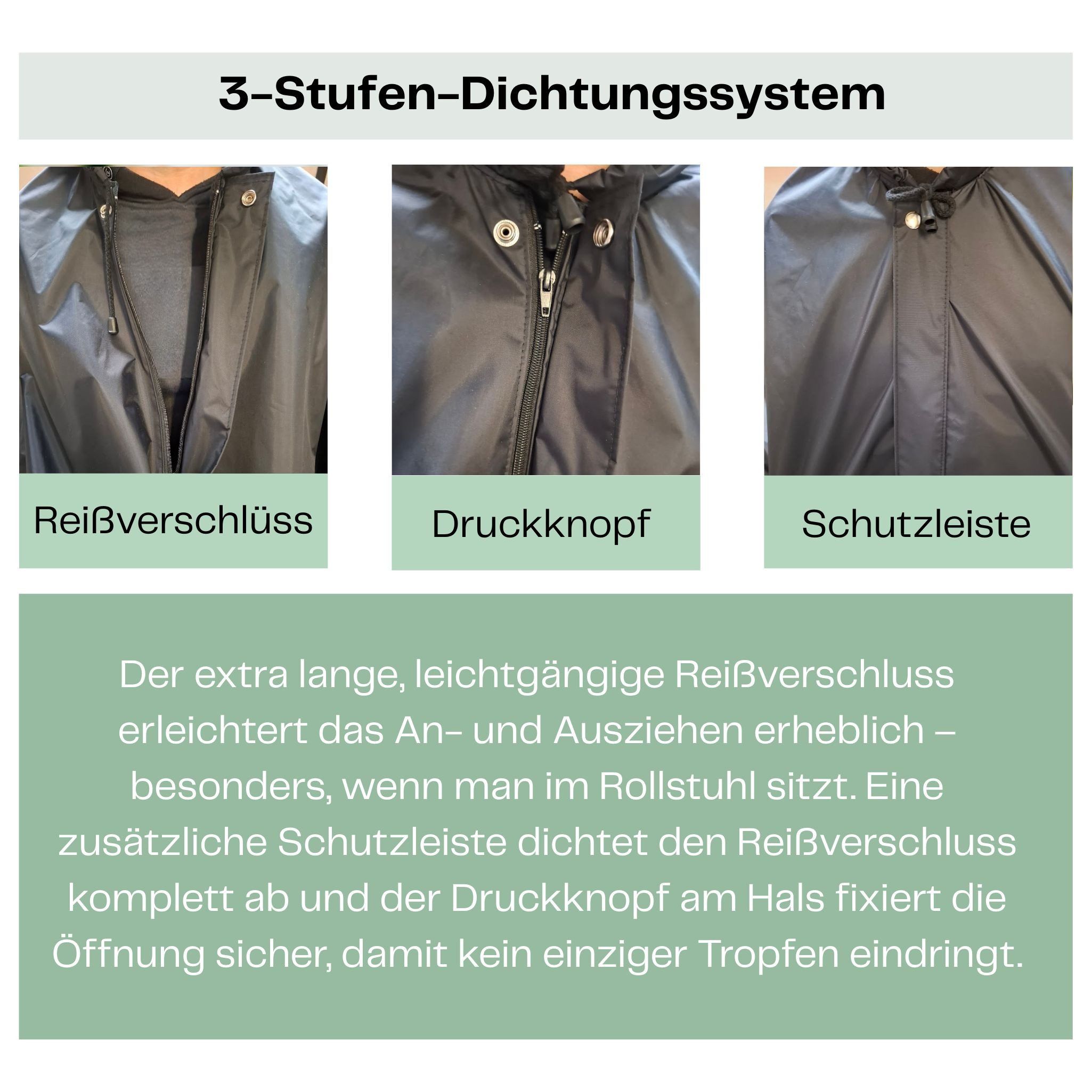 Seniori Regenponcho Rollstuhl Regencape Regenschutz für Rollstuhlfahrer