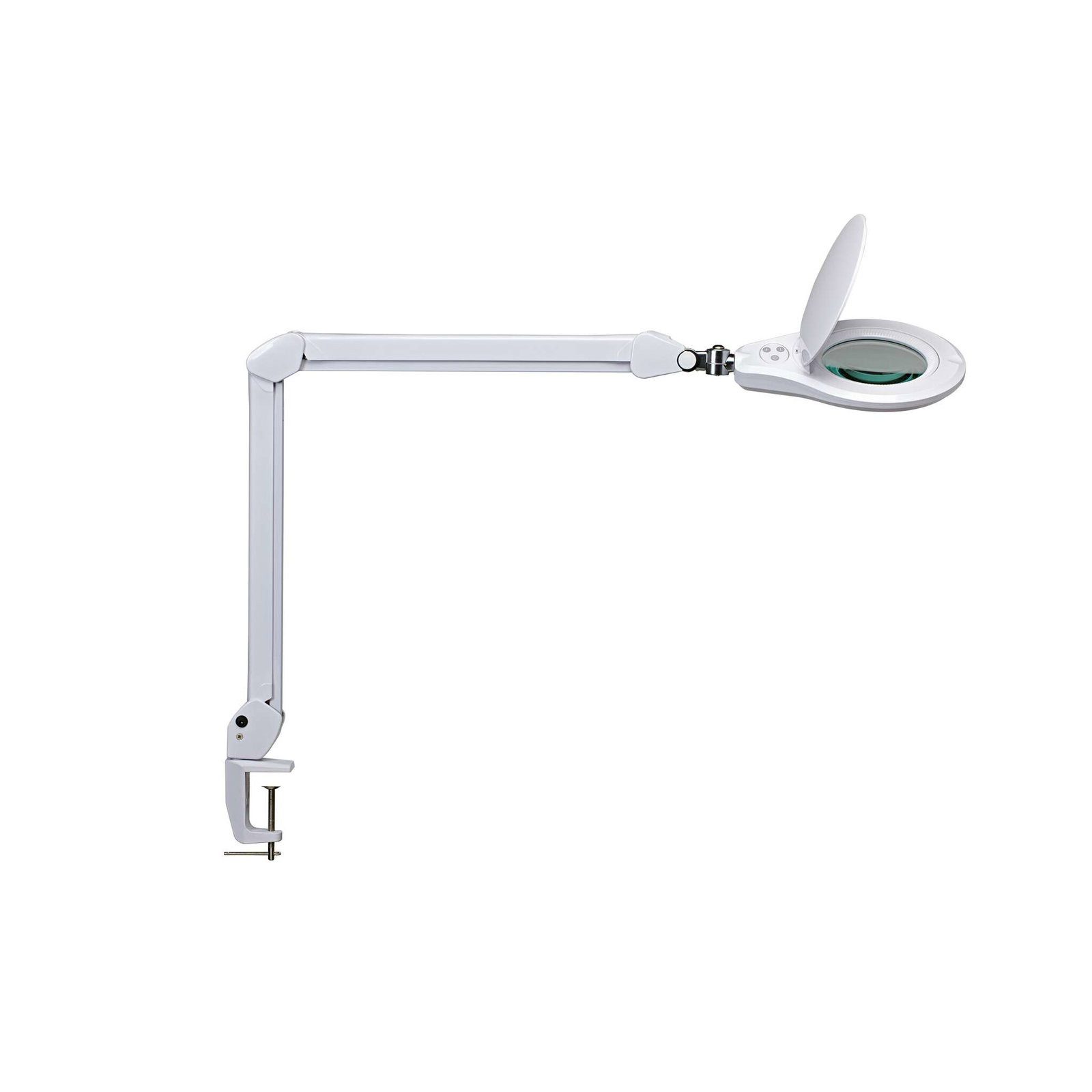 MAUL Lupenlampe MAUL Lupenleuchte MAULsource LED 6.500 K dimmbar Klemmfuß weiß, LED wechselbar