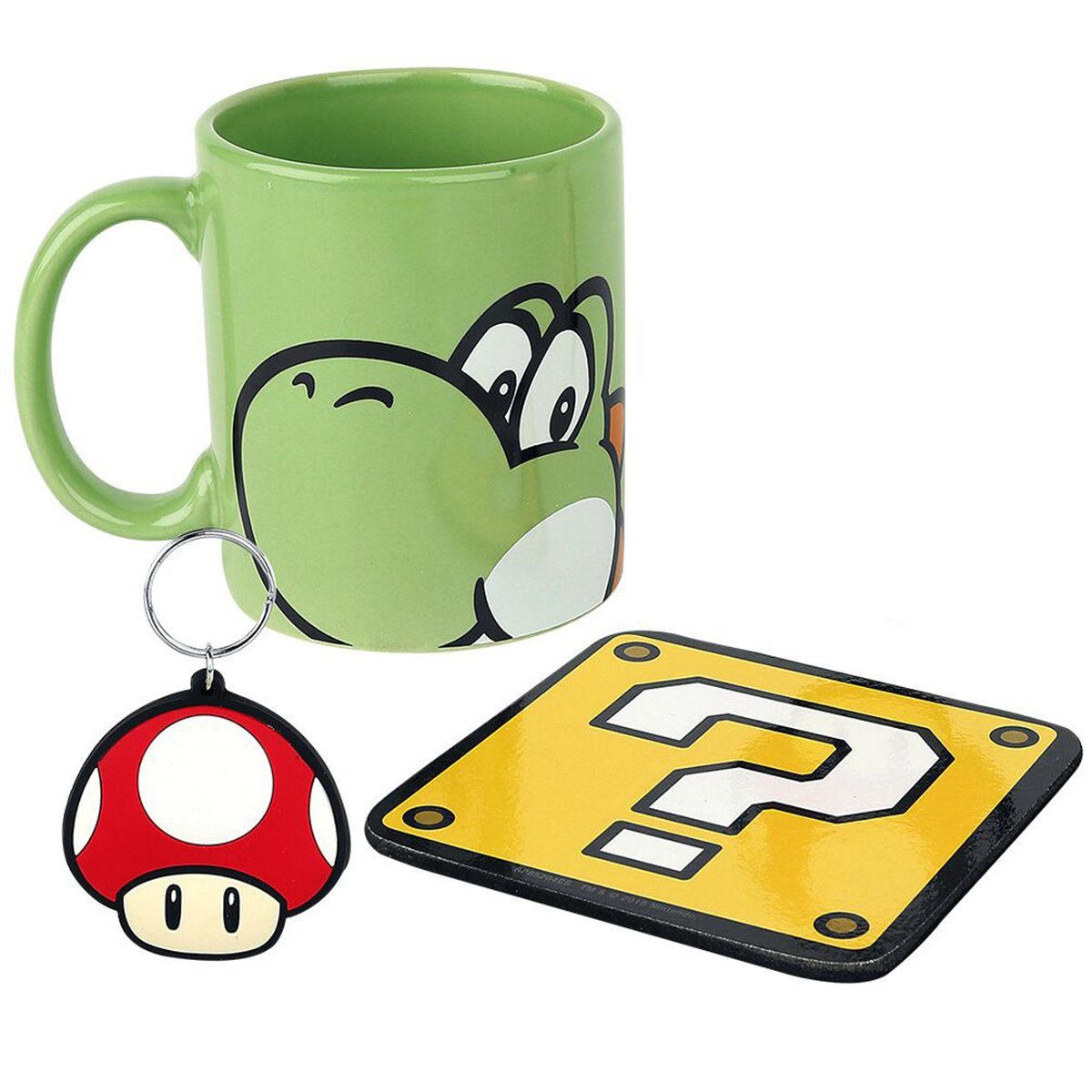Nintendo Tasse Super Mario Geschenkset Yoshi