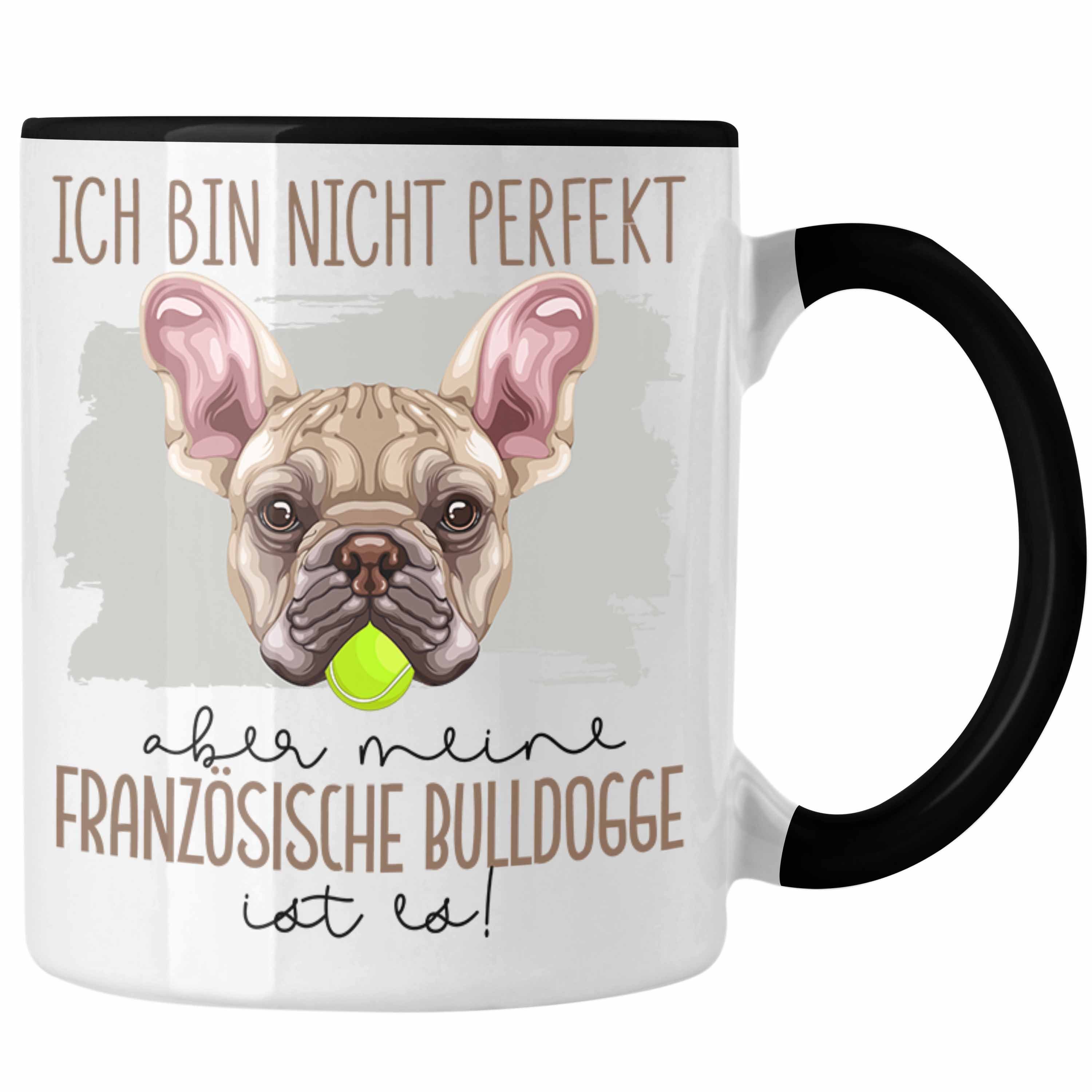 Trendation Tasse Französische Bulldogge Besitzer Tasse Geschenk Lustiger Spruch Geschen Schwarz