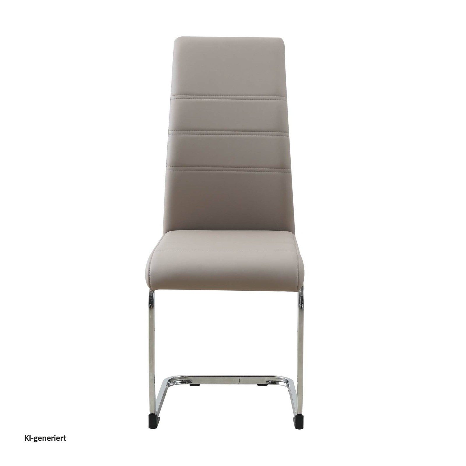 HTI-Line Freischwinger Schwingstuhl 4er Set PU cappuccino SallyC (Set, 4 St), Freischwinger Esszimmerstuhl Kunstleder – Bild 2 von 3
