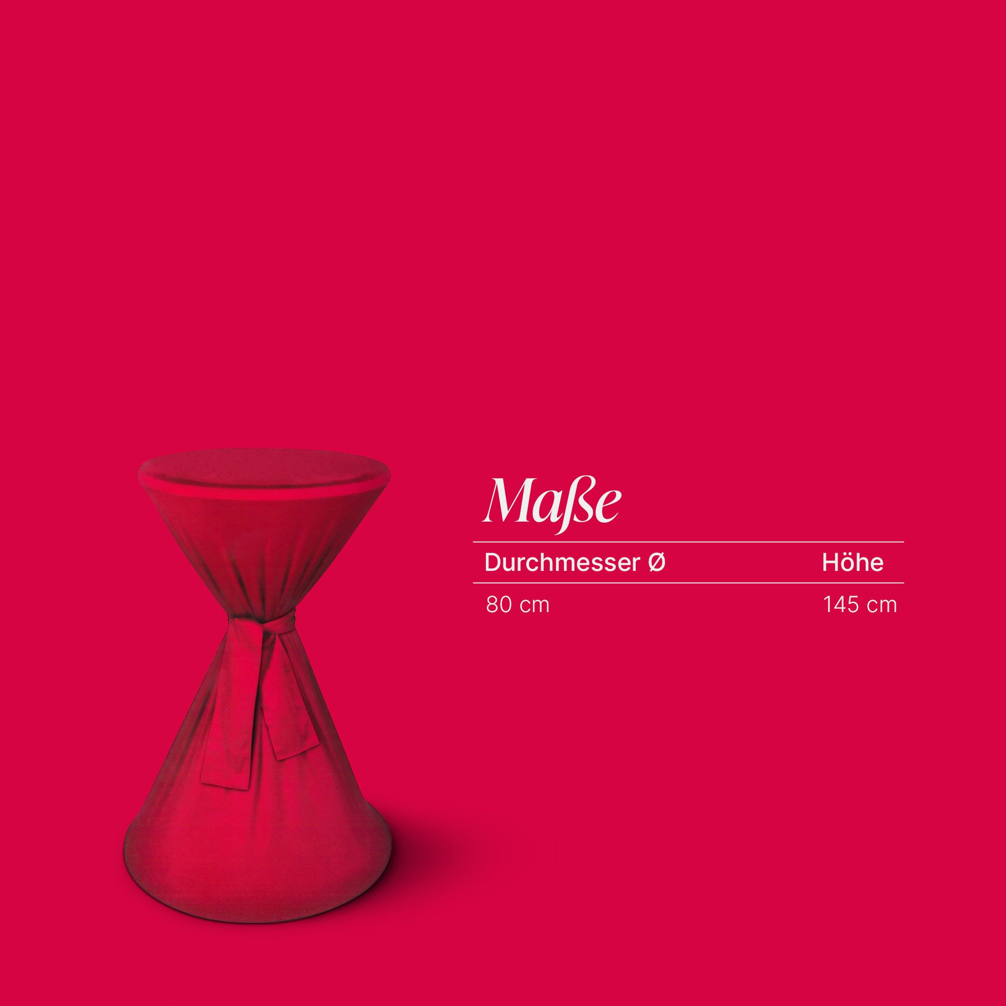 Bestlivings Stehtischhusse Tischhusse Ø80 cm x 145 cm, Bistro Stehtischhuss günstig online kaufen