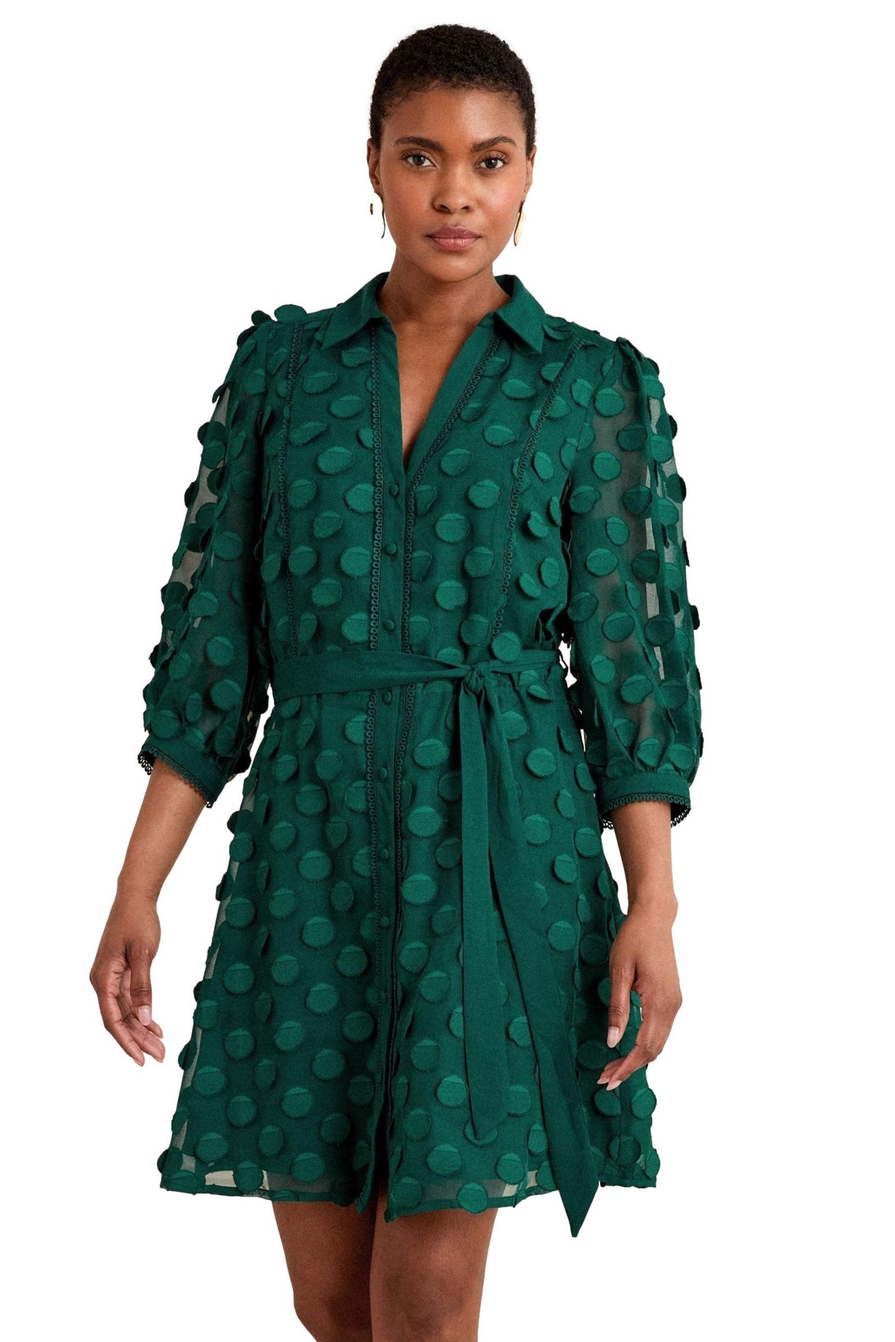 Love & Roses Minikleid Love & Roses Mini-Hemdkleid mit 3D-Pünktchen (1-tlg) günstig online kaufen