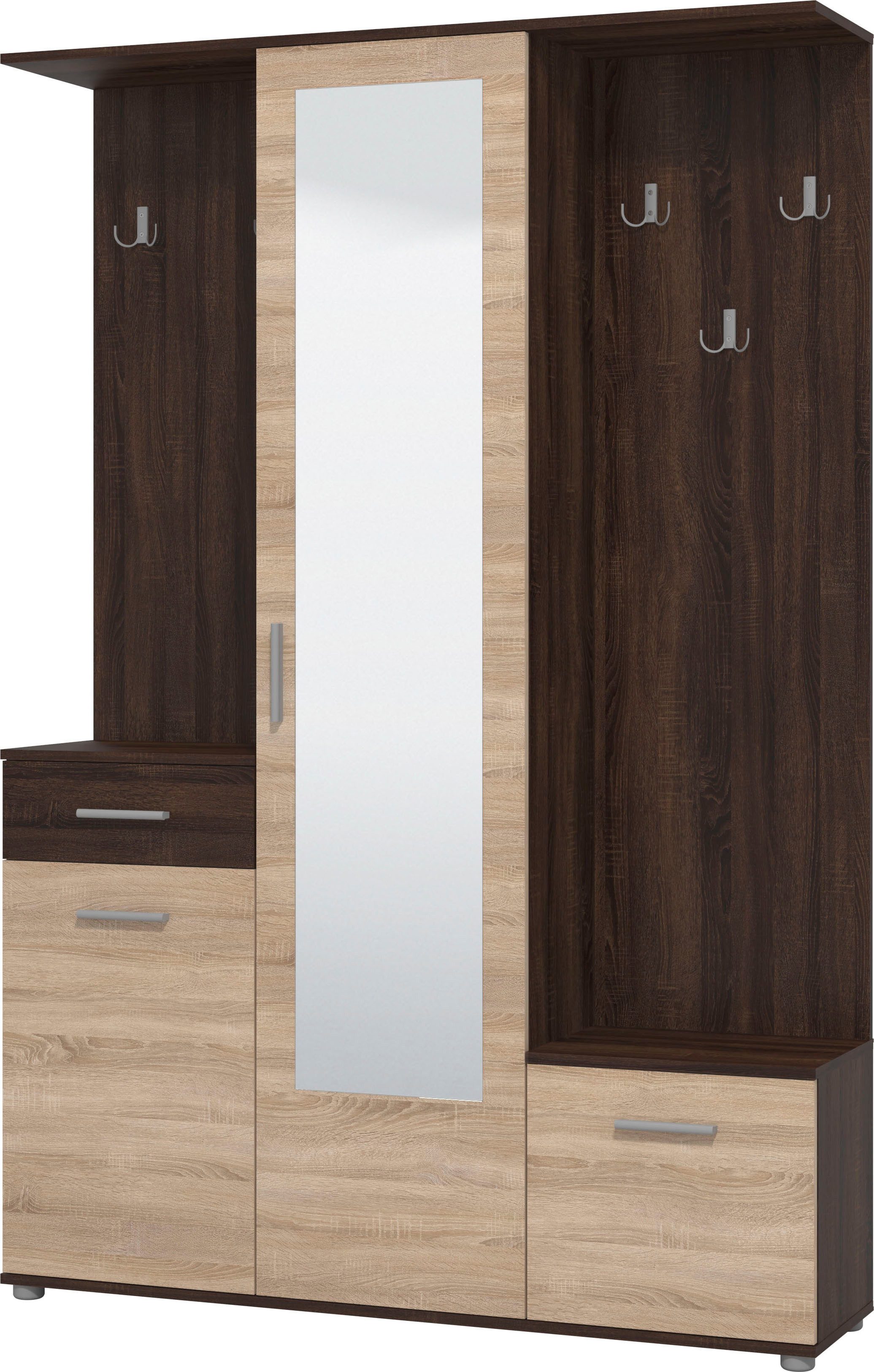 Home affaire Kompaktgarderobe Martin Flurgarderobe, Dielenschrank, Flurmöbel, Breite 134 cm v