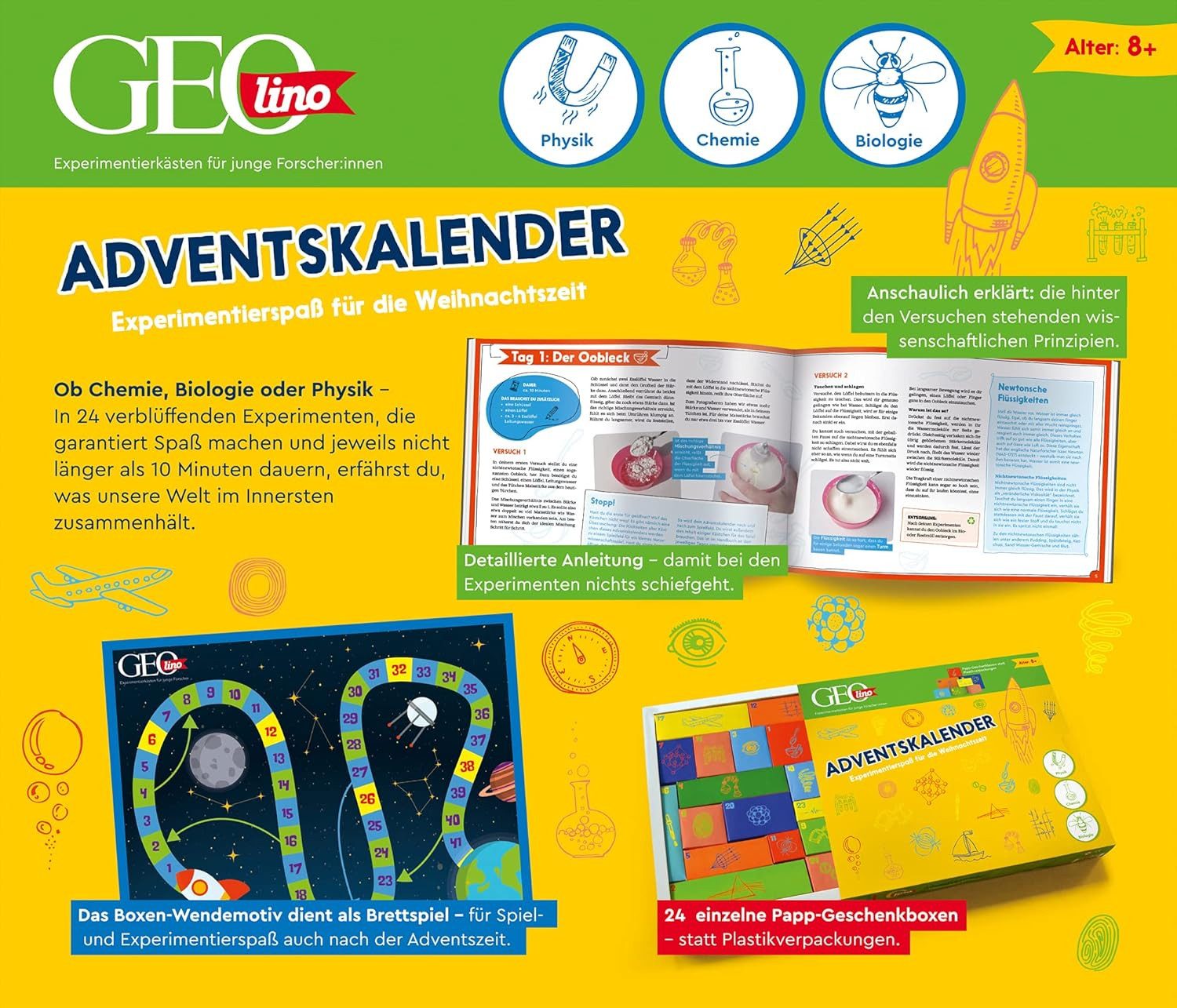 Franzis Spielzeug-Adventskalender GEOlino Adventskalender Naturwissenschaft günstig online kaufen