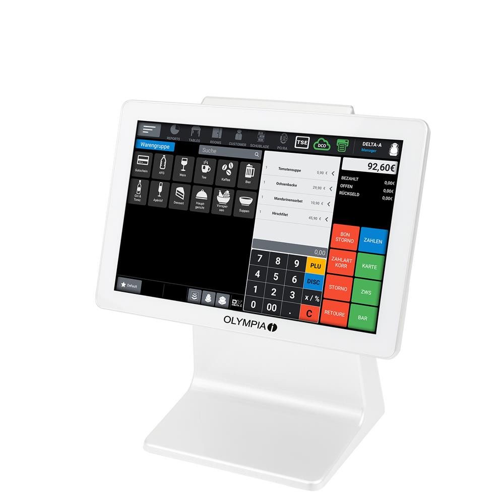 Olympia Registrierkasse Kassensysteme TS10, 100.000 PLUs, 5.000 Tische, Bonlogo, LAN, USB-TSE