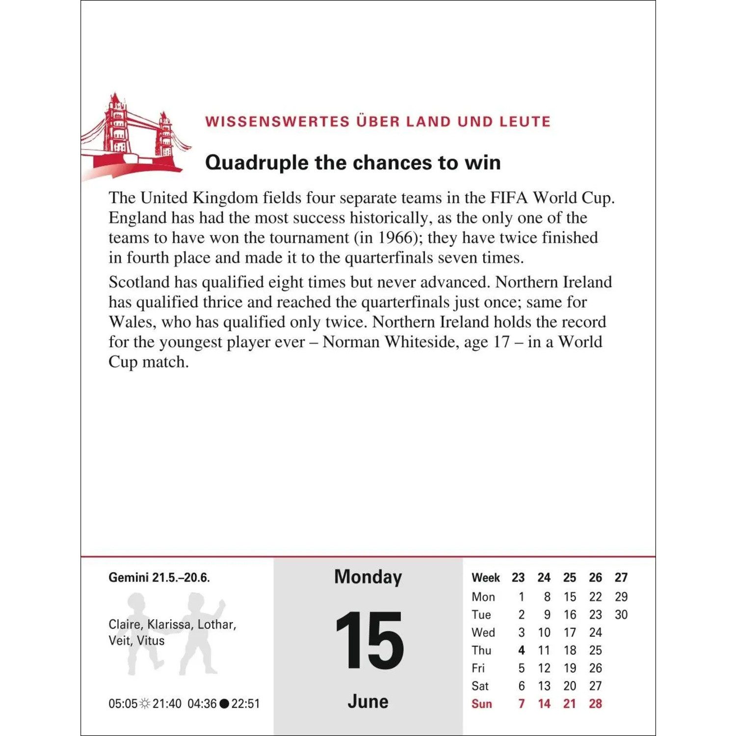 Harenberg Kalender Verlag Abreißkalender Englisch Sprachkalender 2026 - Englisch lernen leicht gemacht -...