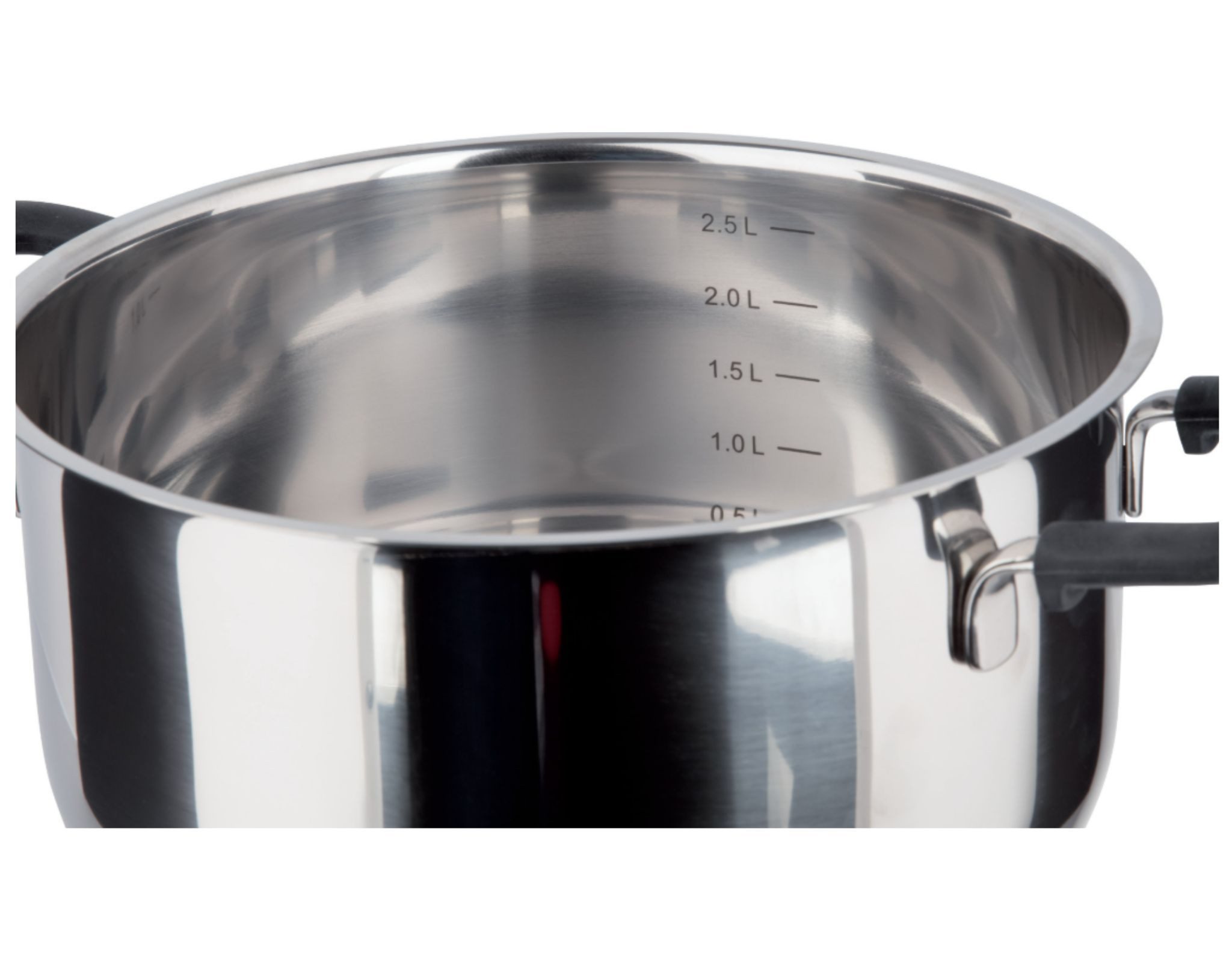 Ernesto Topf-Set Topfset Induktion Töpfe Brattopf stapelbar 3-teilig mit Literskala, Edelstahl (Set)