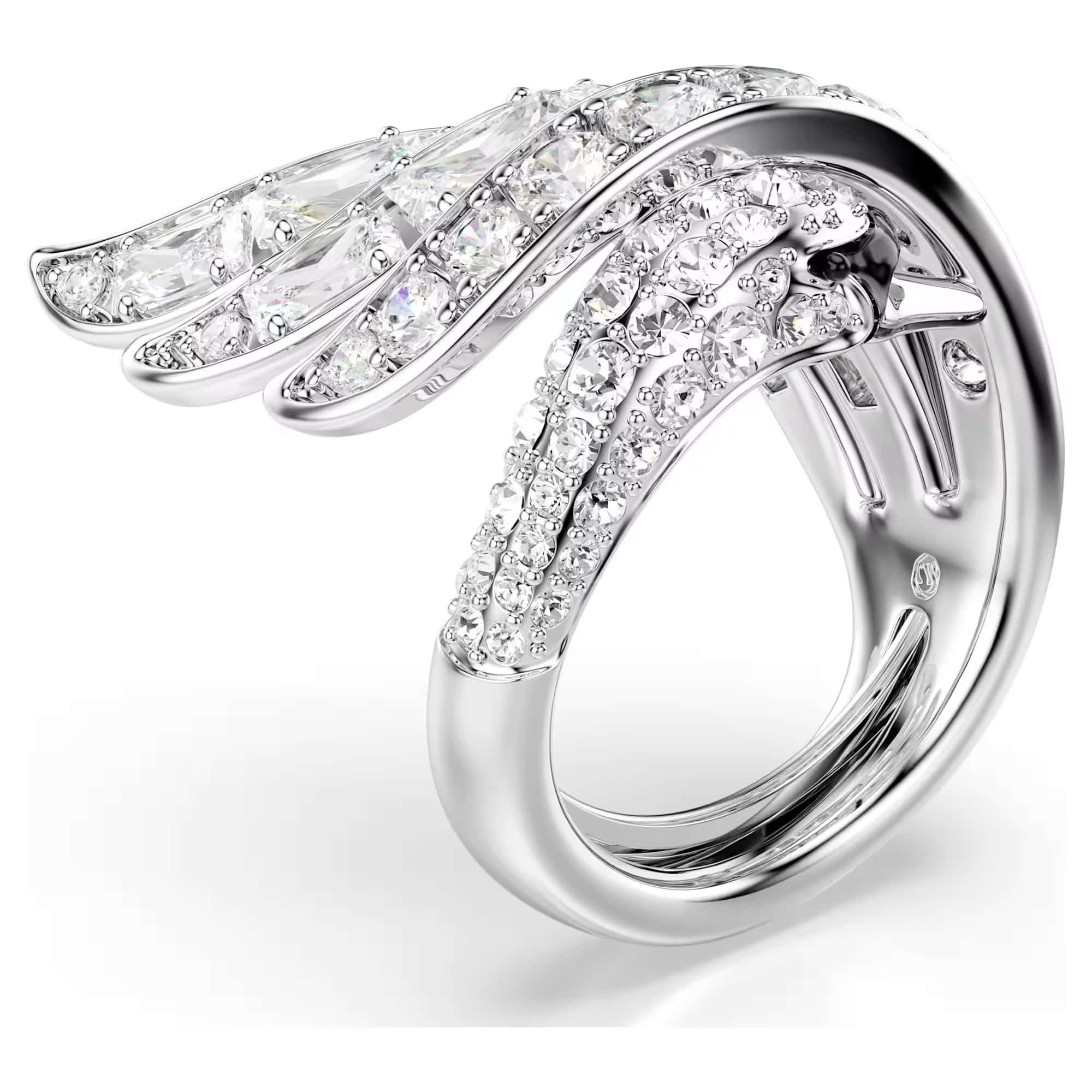 Swarovski Fingerring Swarovski Cocktailring Vienna 5762206 rhodiniert, Schwan Größe 50-55 (kein Set, 1-tlg)