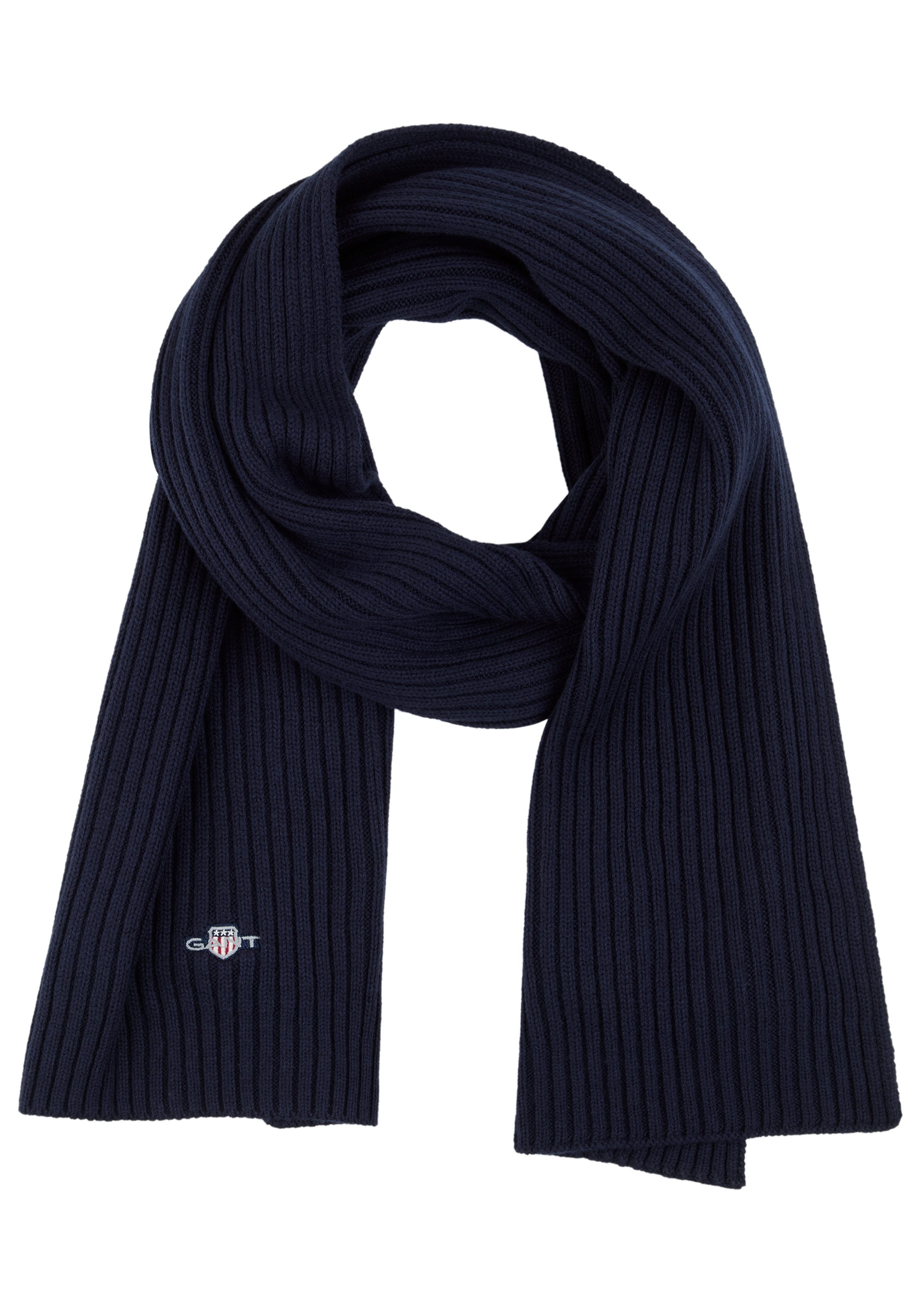 Gant Strickschal COTTON BLEND LOGO günstig online kaufen