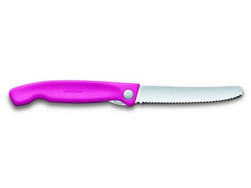 Victorinox Taschenmesser Swiss Classic Faltbares Gemüsemesser, Wellenschl., pink, Blister