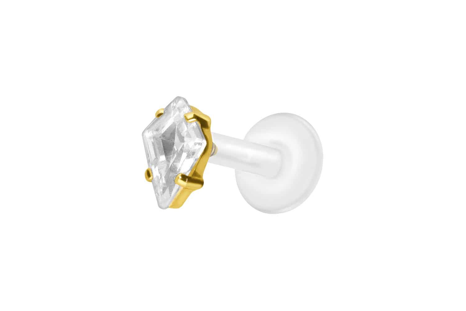 PIERCINGLINE Piercing-Set PTFE Labret mit Innengewinde + Titan-Aufsatz KRIS günstig online kaufen