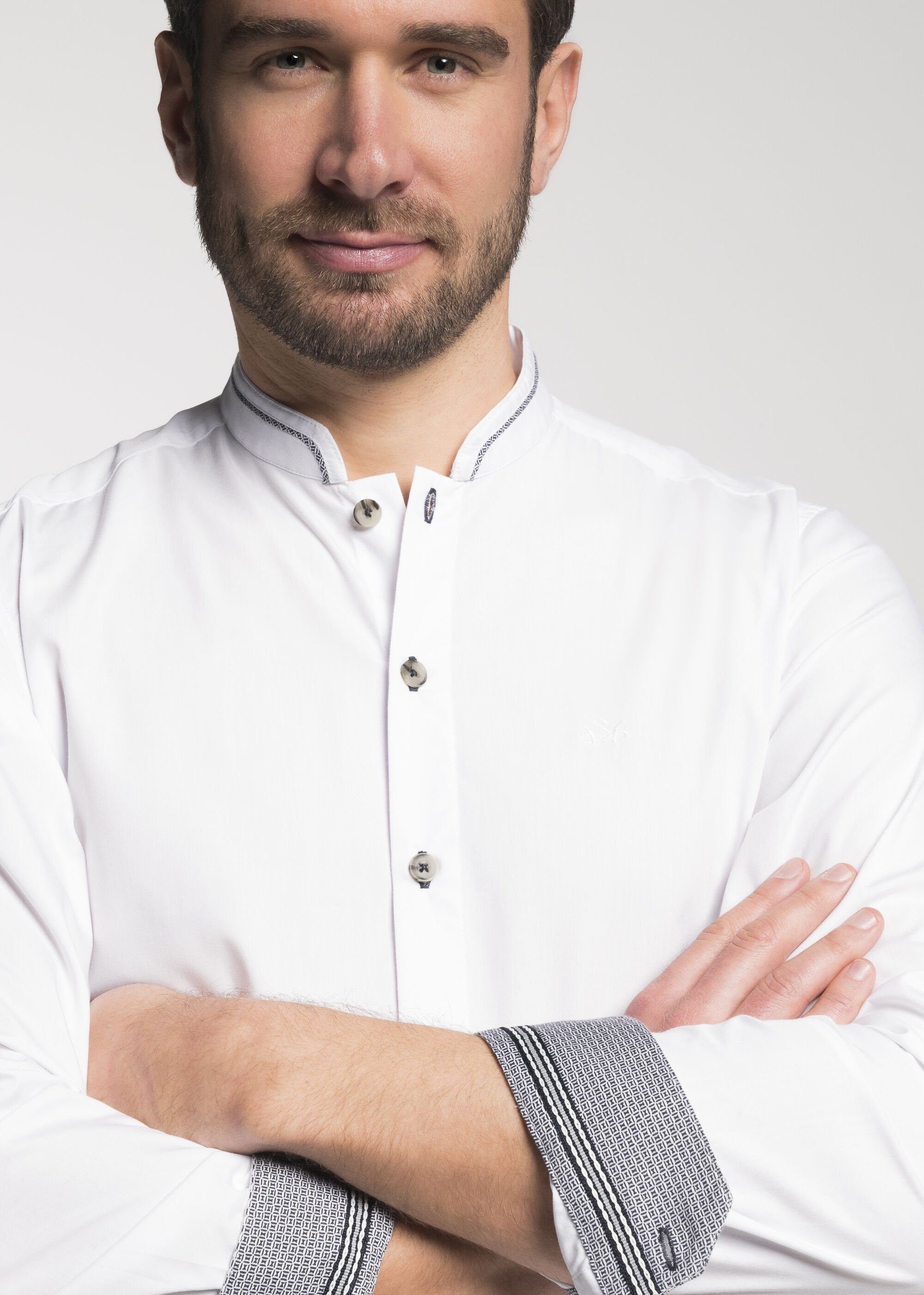 Spieth & Wensky Trachtenhemd Danton mit farblich abgestimmten Knöpfen