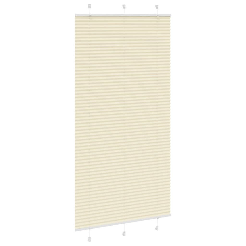 vidaXL Jalousie 105 x 200 cm Plissee Creme 105x200 cm Stoffbreite 104,4 cm Polyester