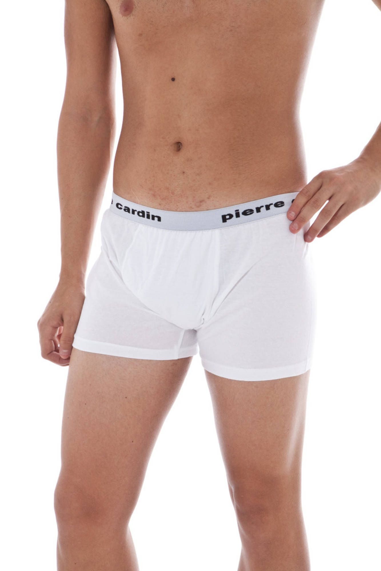 Pierre Cardin Боксерские мужские трусы, боксерки Herren Боксерские мужские трусы, боксерки Weiß mit Kontrastdetails und Logo-Design