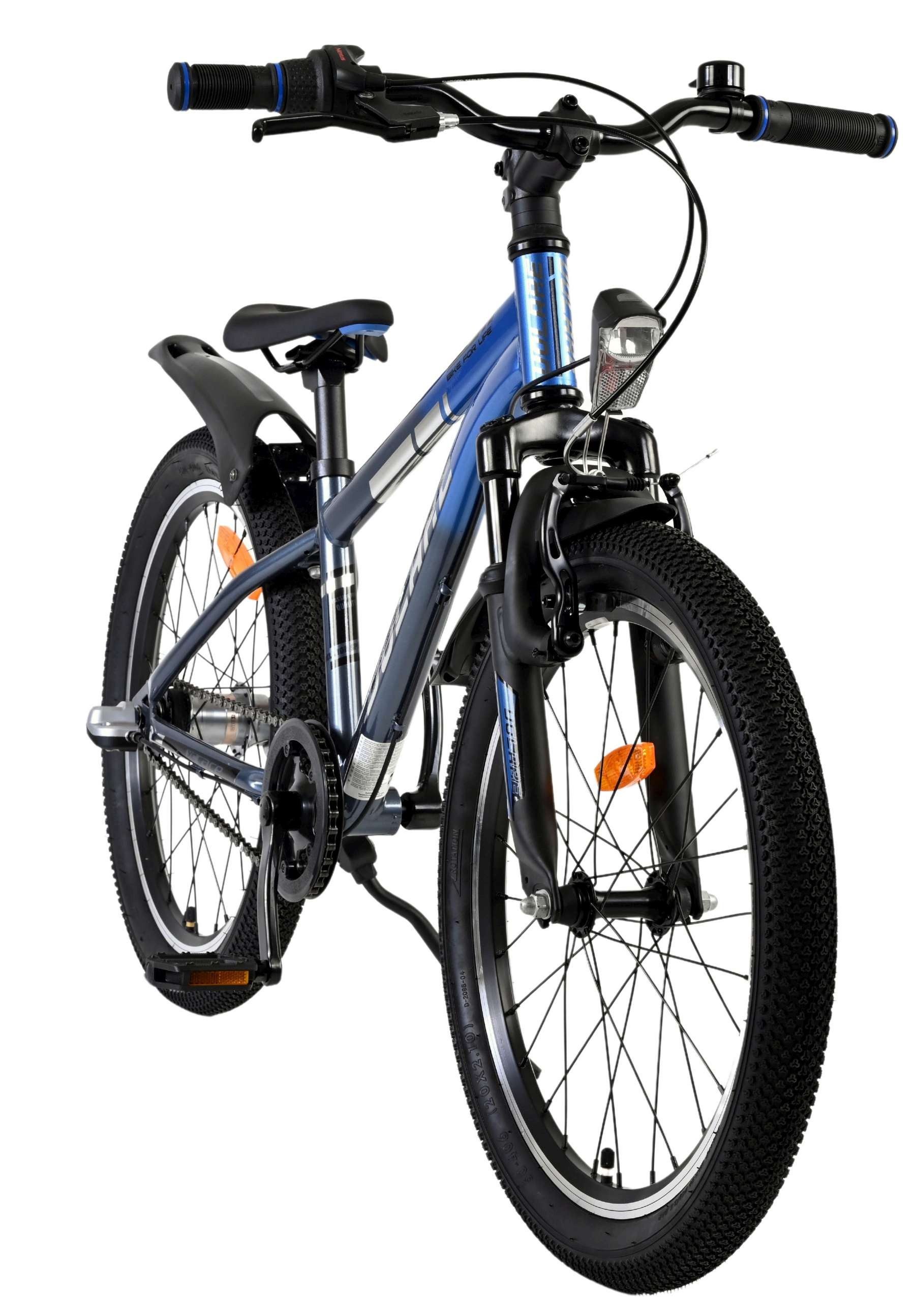 Volare Kinderfahrrad XC Race Kinderfahrrad - 20 Zoll - Nexus 3 - Blau/Grau, 3 kg; ohne Stützräder, ohne Korb