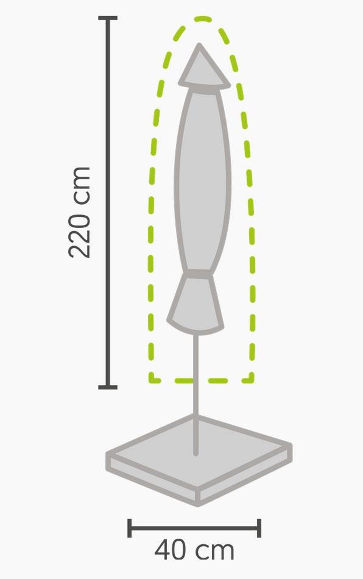 Gardissimo Sonnenschirm-Schutzhülle Atmungsaktiv, frostbeständig, wasserdic günstig online kaufen