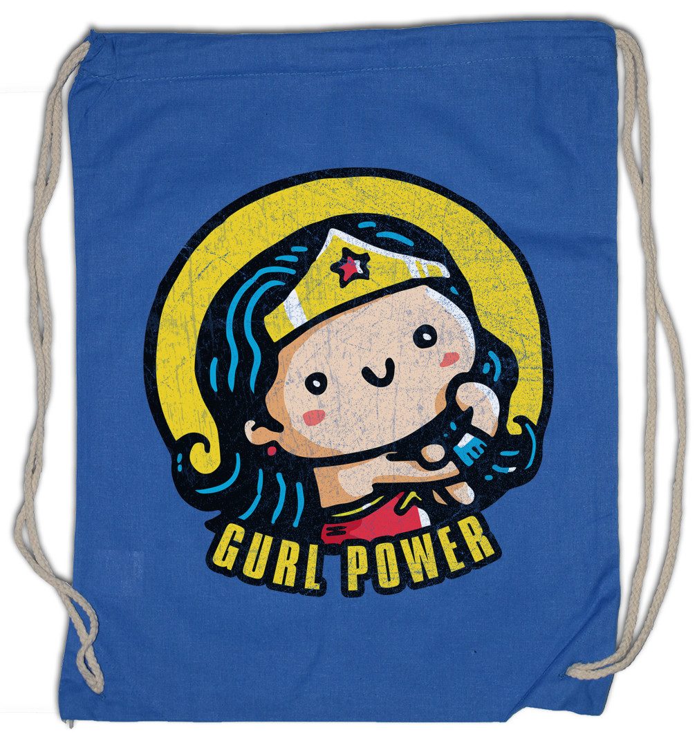 Turnbeutel Gurl Power II Turnbeutel Girls Wonder Fun Comic Look Girl Woman Hero