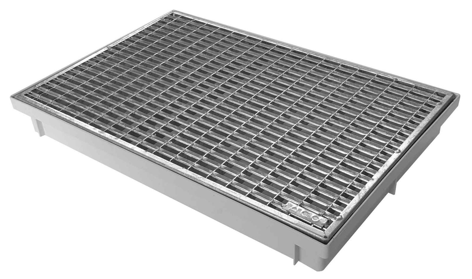 ACO Severin Ahlmann GmbH & Co. KG Fußmatte Schuhabstreifer Maschenrost mit V-Stab + Kunststoff Bodenwanne Vario, rechteckig, Höhe: 75 mm, 600x400mm, einfache Mo – Bild 4 von 5