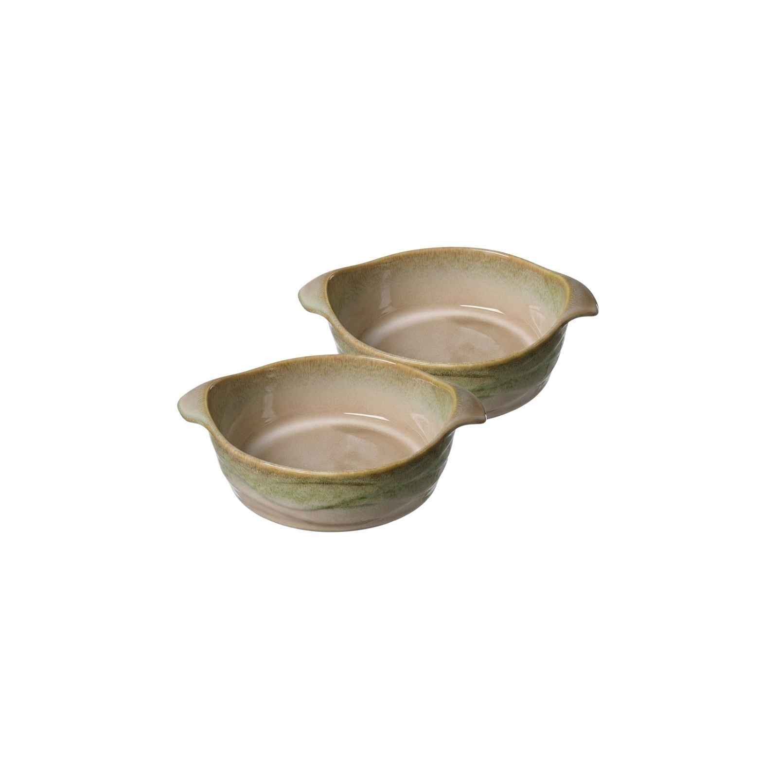 Ritzenhoff & Breker Auflaufform Tortosa Auflaufformen rund 22 x 17 cm 2er Set, Steingut, (2-St)