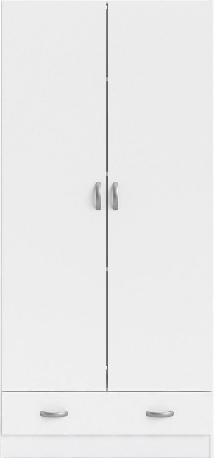 Home affaire Kleiderschrank Space Drehtürenschrank, Aufbewahrung Kasten Schrank Stauraum 2 Türen, 3 Einlegeböden und 1 breite Schublade, Breite 79 cm – Bild 4 von 5