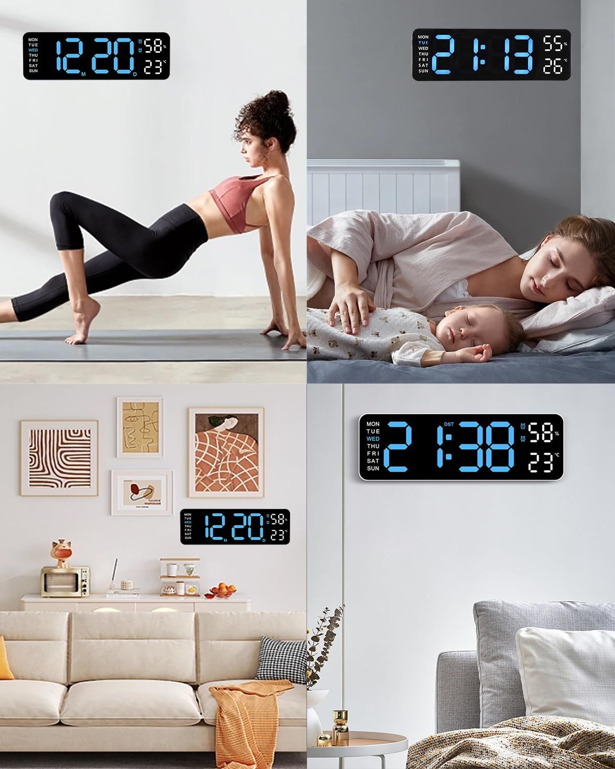 LEAZZLE Wecker Digitaler Wecker mit LED-Display günstig online kaufen