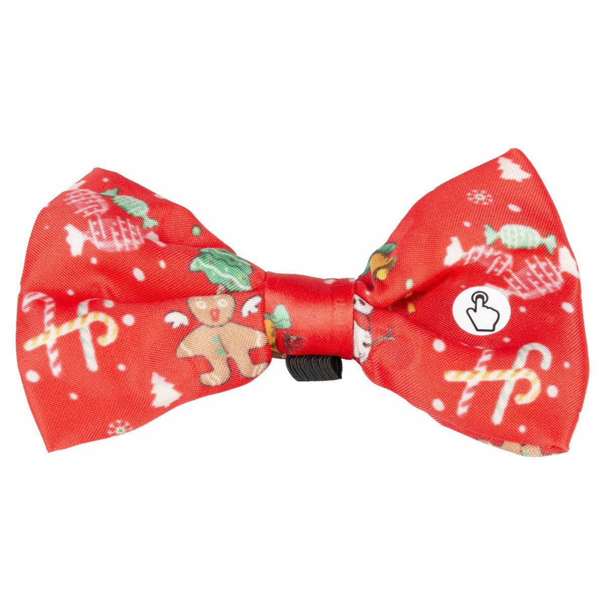 DUVO+ Hundefliege Xmas Flash LED Schleife rot