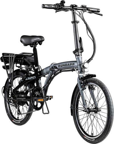 Zündapp E-Bike Z120, 7 Gang Shimano Tourney Schaltwerk, Kettenschaltung, Heckmotor, 374,4 Wh Akku