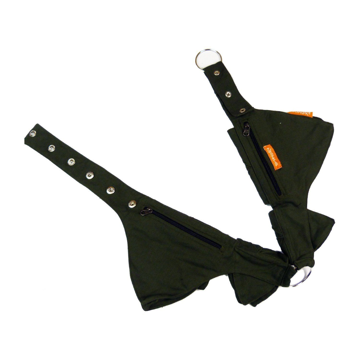verstellbar Bauchtasche mit Blatt, Reißverschluss Druckknopf + individuell 4 Gürteltasche + Grün I SIMANDRA Hüfttasche Taschen