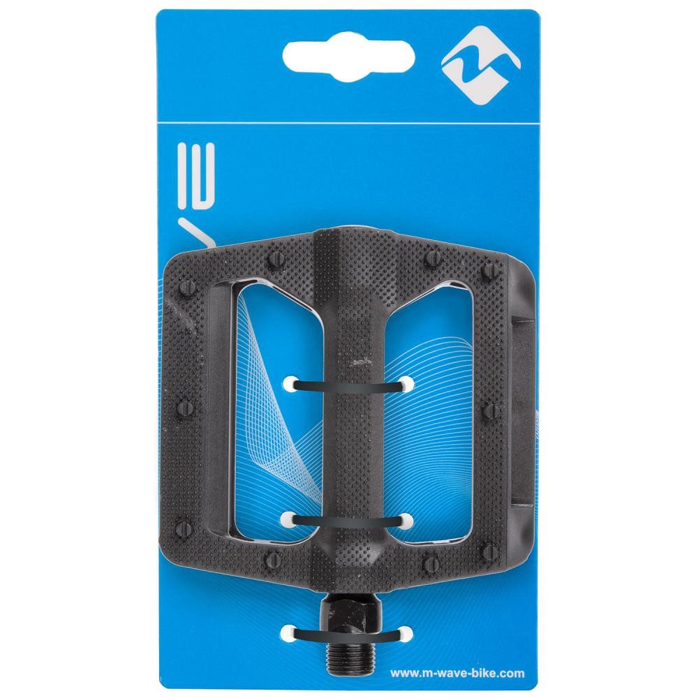 M-Wave Plattformpedale M-WAVE Steady K6 Plattformpedale 1 Paar schwarz - XL-Trittfläche 101x1
