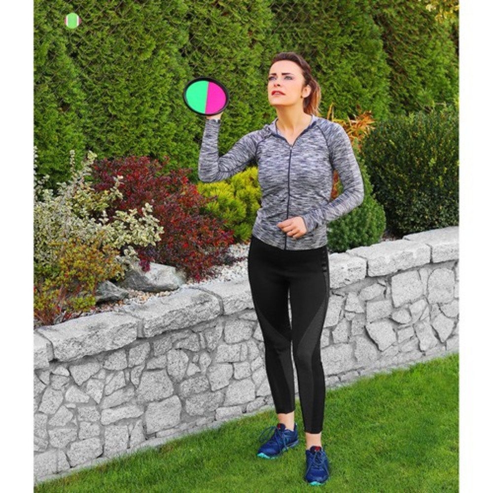 KRUZZEL Ballschleuder Klettspiel Kinder Wurfspiel, 1 tlg., Zwei Schläger und Ball