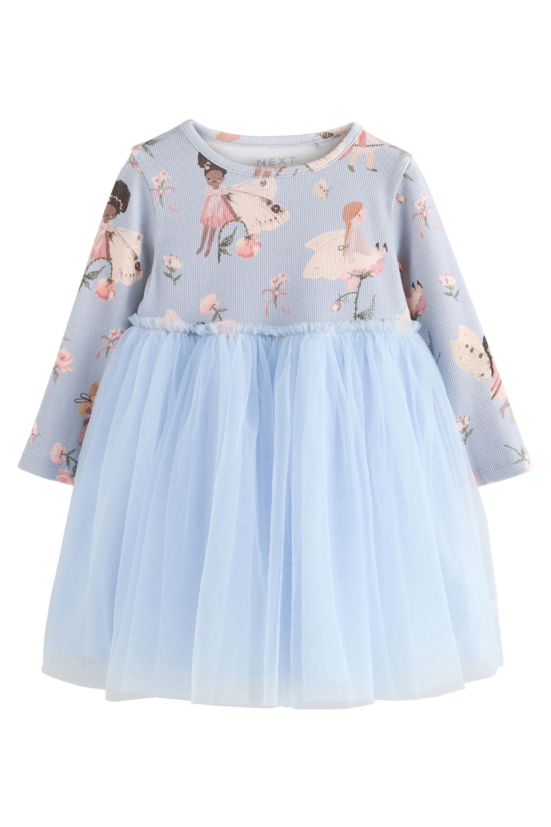 Next Partykleid Mesh-Partykleid mit langen Ärmeln günstig online kaufen