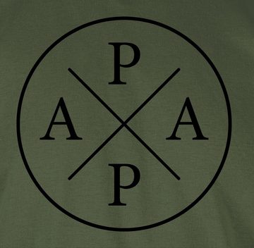 Shirtracer T-Shirt Papa Typografie X schwarz Vatertag Geschenk für Papa