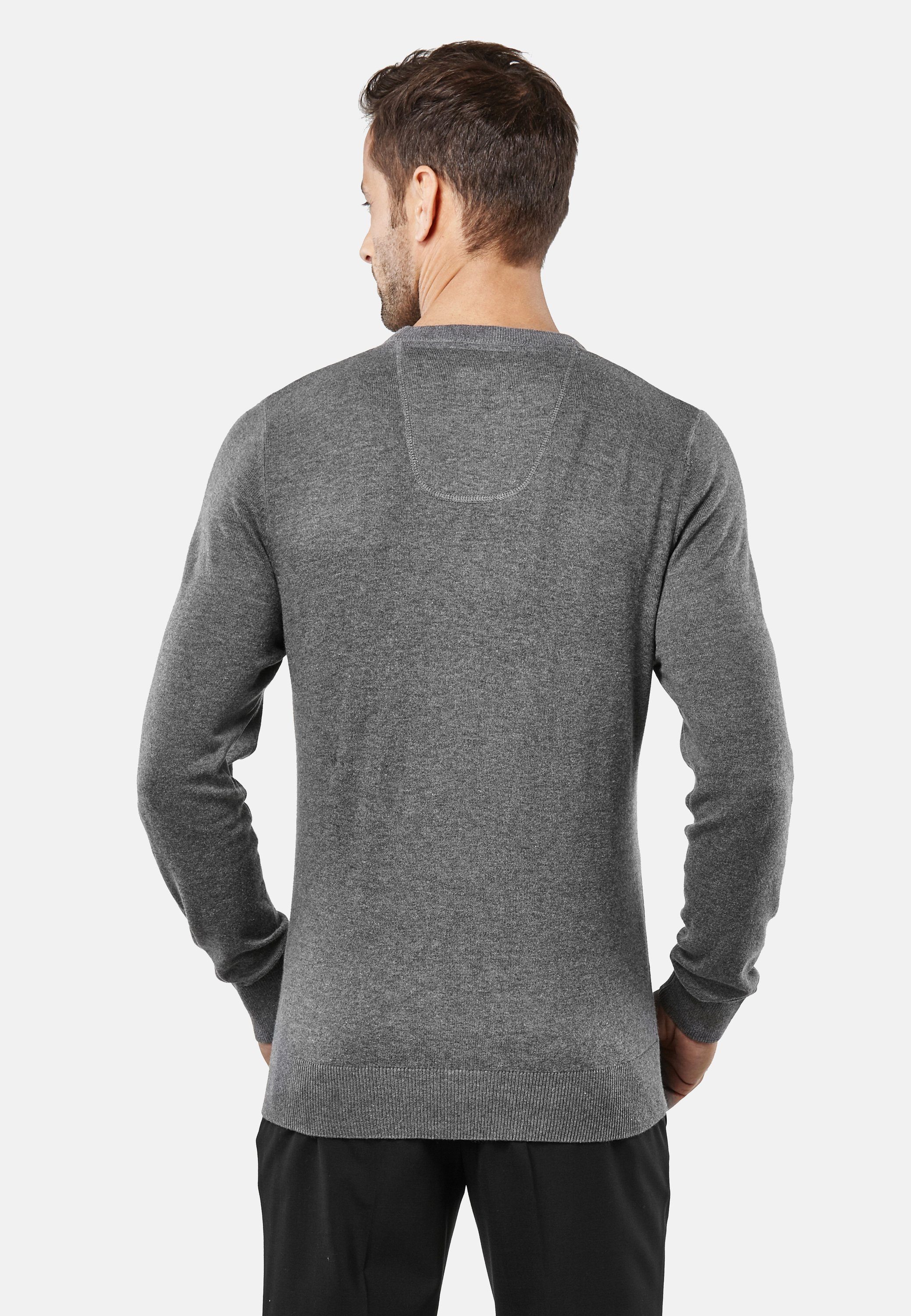 Vincenzo Boretti V-Ausschnitt-Pullover tailliert Round Neck
