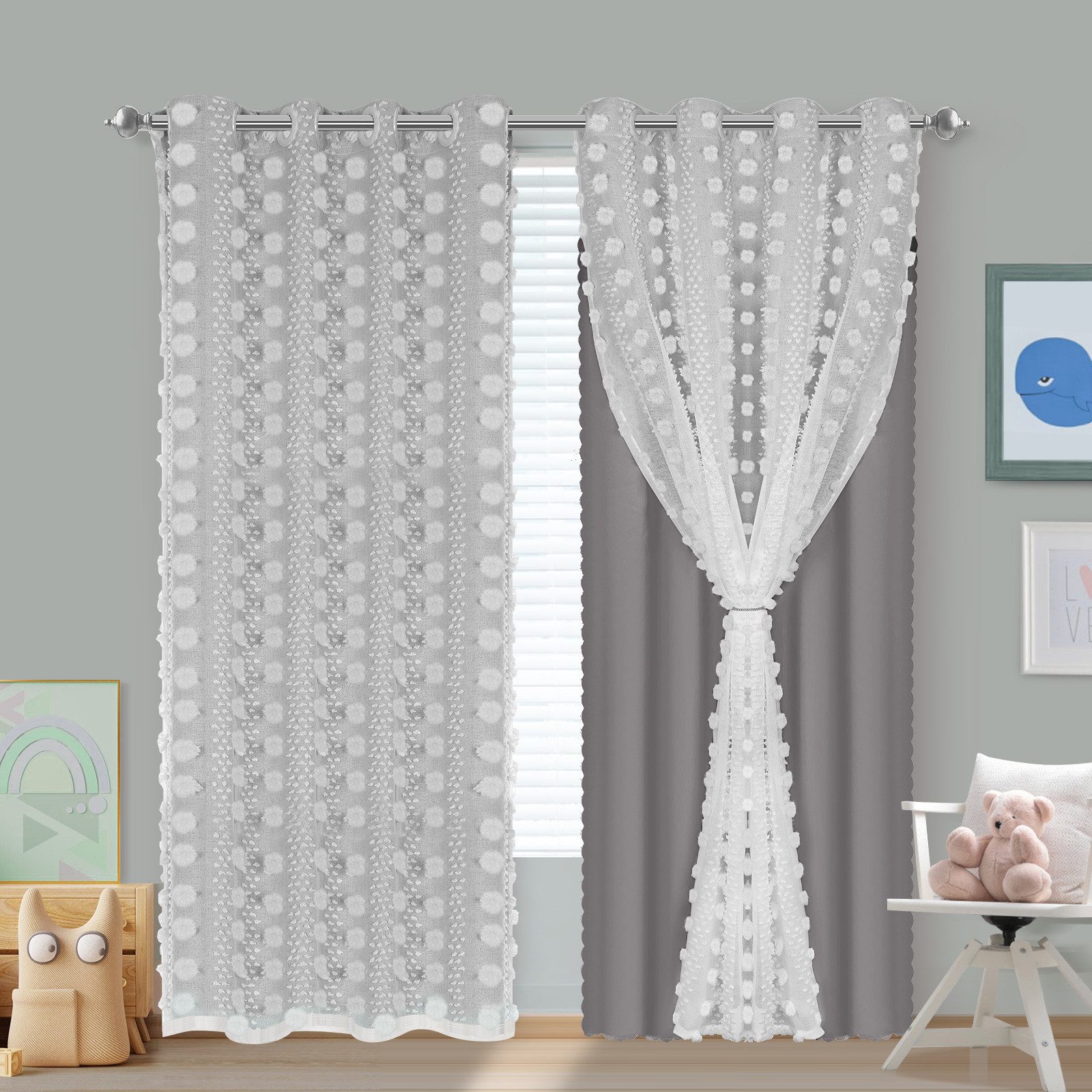 Sunicol Gardine Verdunklungsvorhänge Kinderzimmer, Doppellagiger Vorhang mi günstig online kaufen