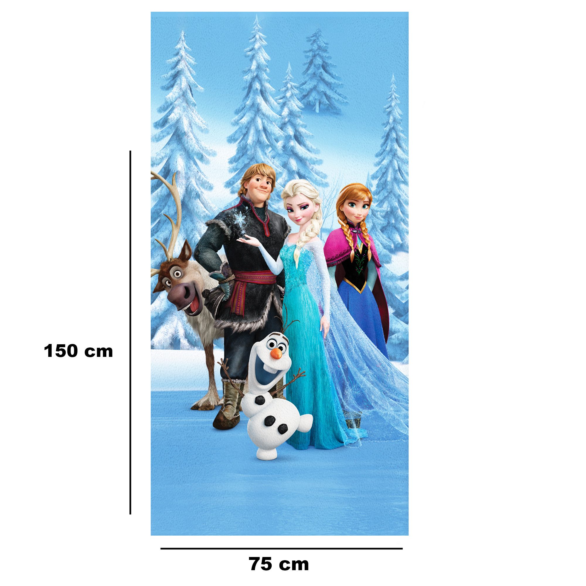 BERONAGE Strandtuch Frozen die Eiskönigin Badetuch Sven 75x150 cm, 100% Baumwolle (1-St), Frottee in Velours-Qualität
